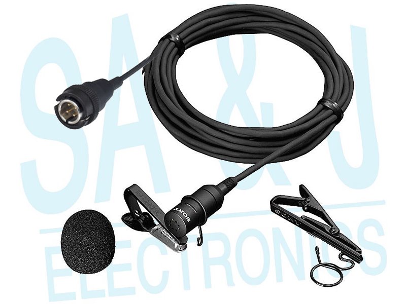 Sony ECM66B Electret Condenser Lavalier Microphone， Black by Sony-