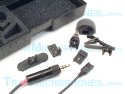 TR-TR50B-3.5SPL-ACC+ | Lavalier Mic, Black, With 1/8" (3.5mm) TRS/Stereo Locking Plug For Sennheiser EW Series Wireless Systems, Positive Bias, Includes Carrying Case & Six Mic Clips