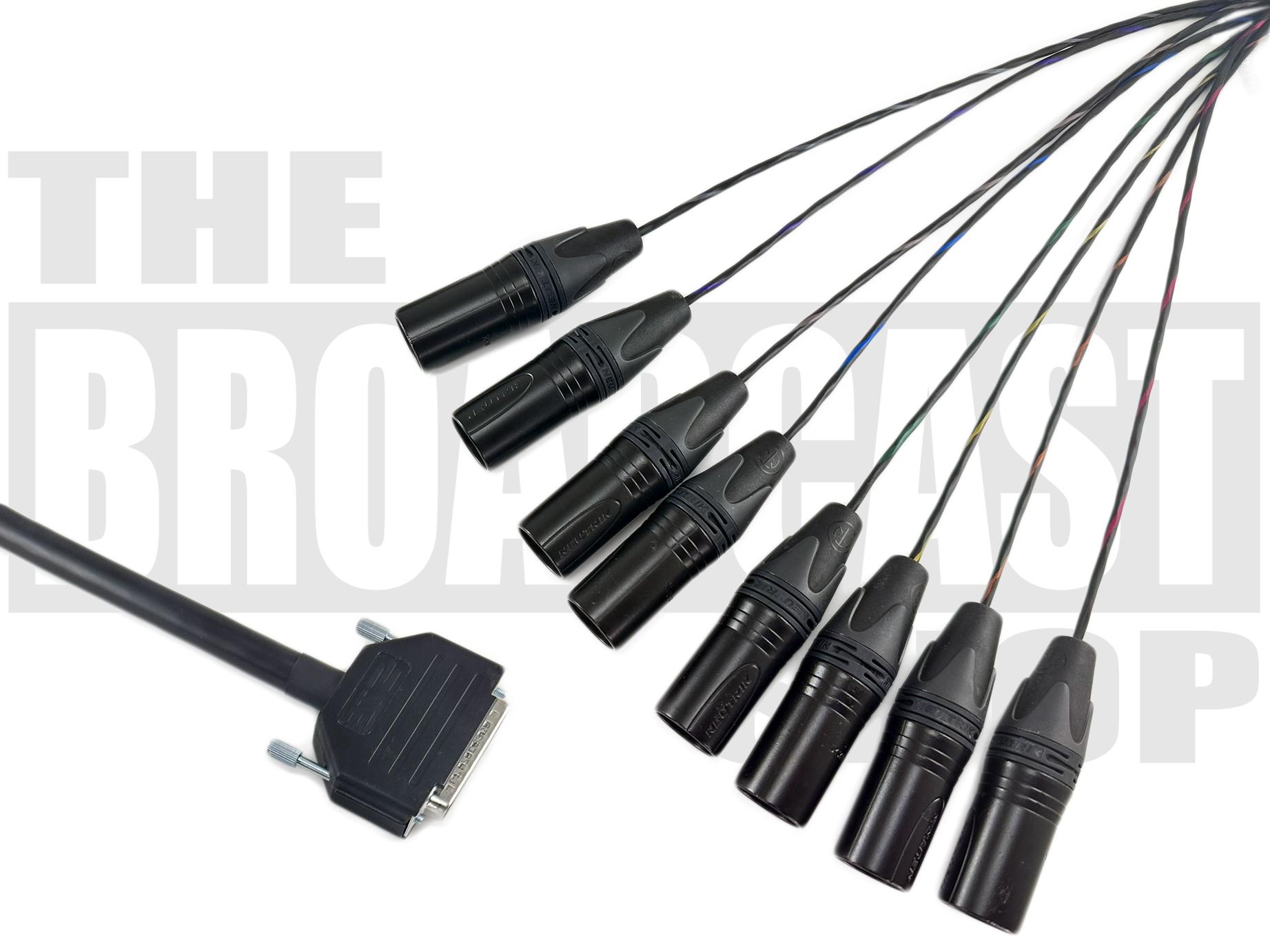 SA&J Red Tally Input Breakout XLR Cable For Panasonic | DB25M-83XM